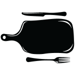 Ambiance - sticker sticker ardoise planche et les couverts + craie liquide blanche