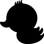Ambiance - sticker sticker ardoise silhouette petit canard