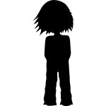 Ambiance - sticker sticker ardoise silhouette petite fille
