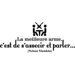 Ambiance - sticker sticker la meilleur arme - nelson mandela