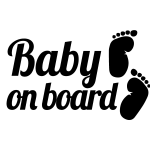 Ambiance - sticker sticker auto baby on board et pieds