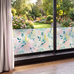 Ambiance - sticker autocollant pour vitre et fen�tre d�poli privatif imprim� composition florale