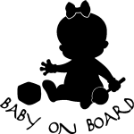 Ambiance - sticker sticker baby on board silhouette fillette