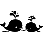 Ambiance - sticker sticker baleine en couple