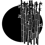 Ambiance - sticker sticker bambous au clair de lune