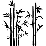 Ambiance - sticker sticker bambous en haie