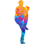 Ambiance - sticker sticker baseballeur pr�t � lancer la balle
