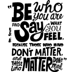 Ambiance - sticker sticker be who you are - dr. seuss