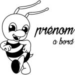 Ambiance - sticker sticker b�b� � bord personnalisable est l'abeille