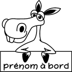 Ambiance - sticker sticker b�b� � bord personnalisable et l'�ne comique