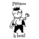 Ambiance - sticker sticker b�b� � bord personnalisable le petit prince