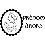 Ambiance - sticker sticker b�b� � bord personnalis� et le canard