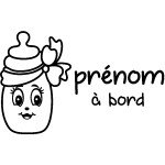 Ambiance - sticker sticker b�b� � bord personnalis� et son biberon
