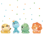 Ambiance - sticker stickers b�b�s dinosaures joyeux