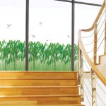 Ambiance - sticker sticker bl� vert et libellules