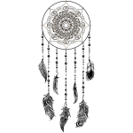 Ambiance - sticker sticker boh�me attrape r�ves avec plumes chic