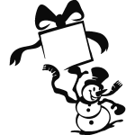 Ambiance - sticker sticker bonhomme de neige convivial pour ipad ou macbook