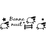 Ambiance - sticker stickers bonne nuit les moutons
