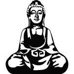 Ambiance - sticker sticker bouddha assis