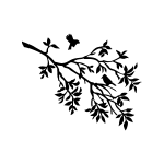 Ambiance - sticker sticker branche et deux petits oiseaux