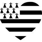 Ambiance - sticker sticker breizh drapeau de la bretagne en coeur