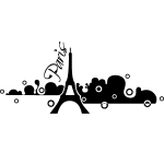 Ambiance - sticker sticker paris dans la brume