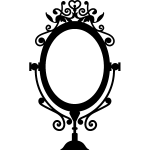 Ambiance - sticker sticker cadre baroque pour miroir