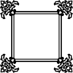 Ambiance - sticker sticker cadre aux coins d�cor�s