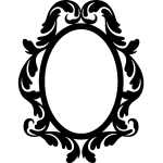 Ambiance - sticker sticker cadre ovale orn� 1