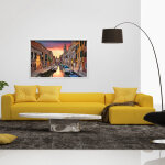 Ambiance - sticker sticker cadre photo coucher de soleil  venise