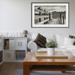 Ambiance - sticker sticker cadre photo les mouettes sur la berge Ambiance - sticker sticker cadre photo les mouettes sur la berge