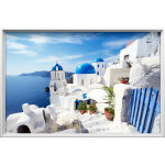 Ambiance - sticker sticker cadre photo vue sur mykonos
