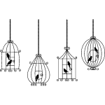 Ambiance - sticker sticker cages d'oiseaux romantique