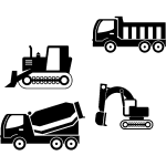 Ambiance - sticker sticker camions de construction