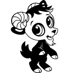 Ambiance - sticker sticker caricature ch�vre � deux pattes