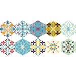 Ambiance - sticker stickers carrelages hexagones sol agueda anti - d�rapant
