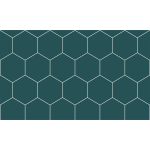 Ambiance - sticker stickers carrelages sol anti - d�rapant hexagones bleu canard