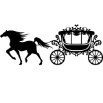 Ambiance - sticker sticker carrosse et cheval au galop