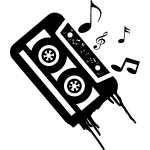 Ambiance - sticker sticker cassette de musique