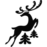 Ambiance - sticker sticker cerfs danse �l�gante