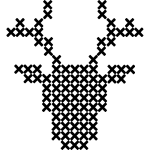 Ambiance - sticker sticker cerf t�te de puzzle