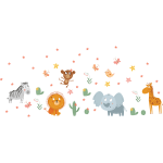 Ambiance - sticker stickers chambre enfants animaux de la savane