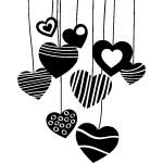 Ambiance - sticker sticker chandelier de coeurs