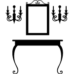 Ambiance - sticker sticker chandeliers, table et cadre