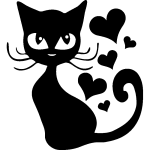 Ambiance - sticker sticker chat amoureux et coeurs