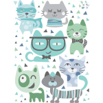 Ambiance - sticker stickers chats d�guis�s