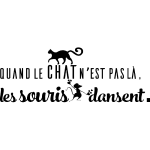 Ambiance - sticker sticker quand le chat n'est pas l�, les souris dansent