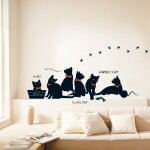 Ambiance - sticker sticker chats noirs