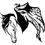 Ambiance - sticker sticker cheval avec ailes