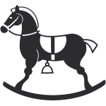 Ambiance - sticker sticker cheval en bois amusant